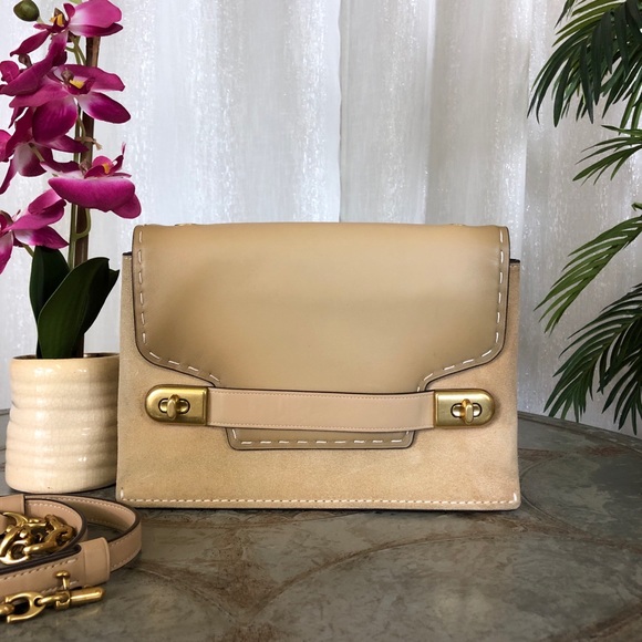 Coach 1941 Swagger Chain Suede Crossbody 25833 - Picture 1 of 8